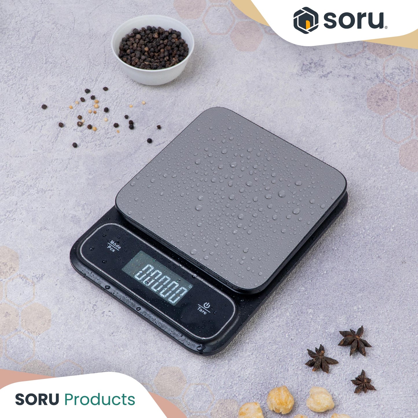 Timbangan Dapur Digital Waterproof Kitchen Scale Premium 5Kg/1Gr USB