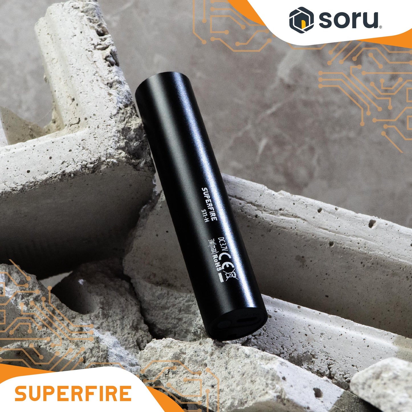 SUPERFIRE Senter LED UV Flashlight 800mAh SFS11-H