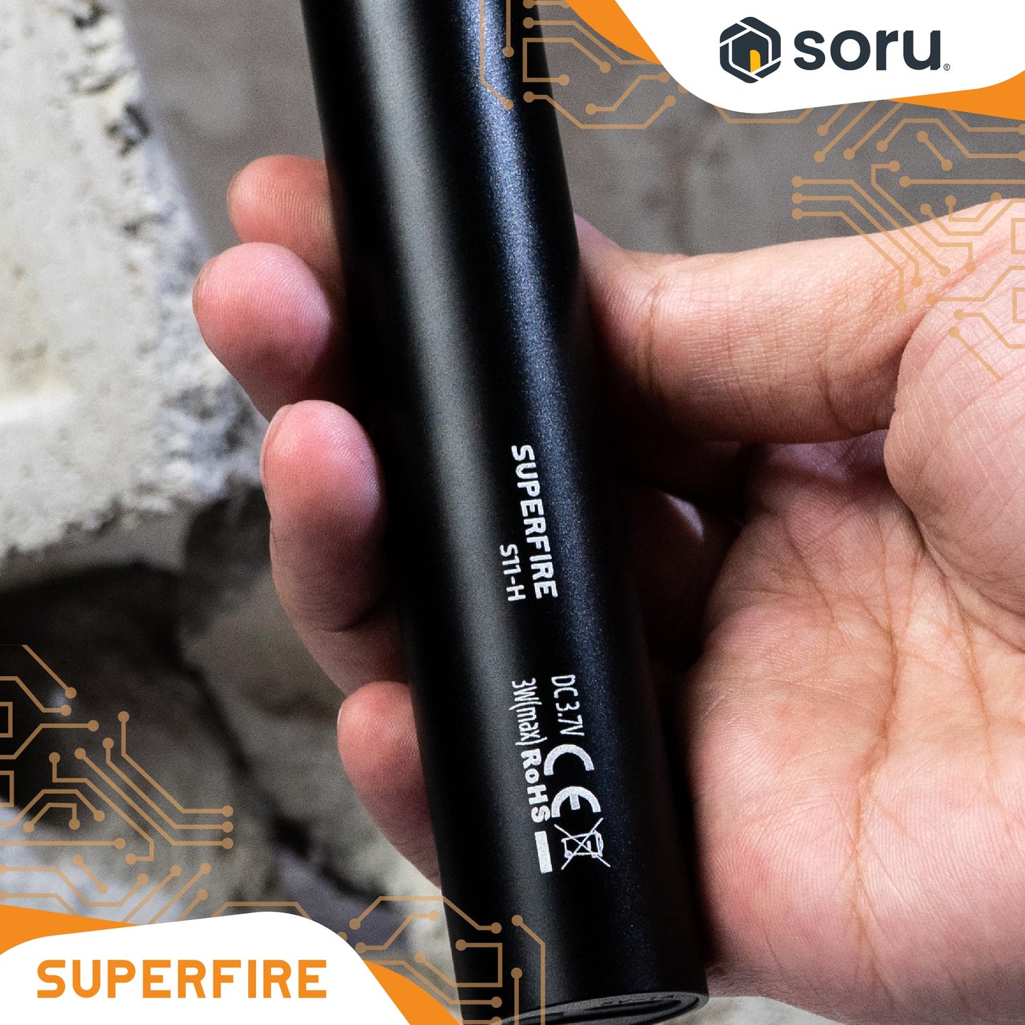 SUPERFIRE Senter LED UV Flashlight 800mAh SFS11-H