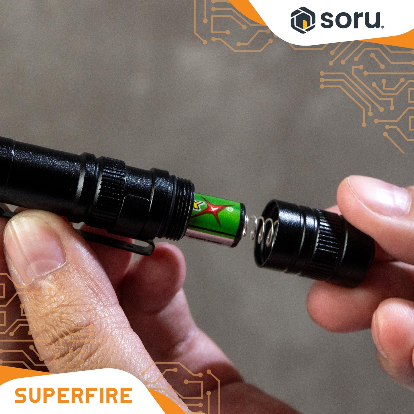 SUPERFIRE Senter LED Mini Pen Light 55 Lumens AAA Battery IP44 SFX18