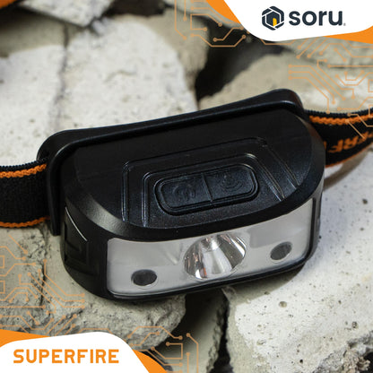 SUPERFIRE Lampu Kepala Senter Kepala Headlamp Multifunction Sensor 120 Lumens IP44 SFHL05-K