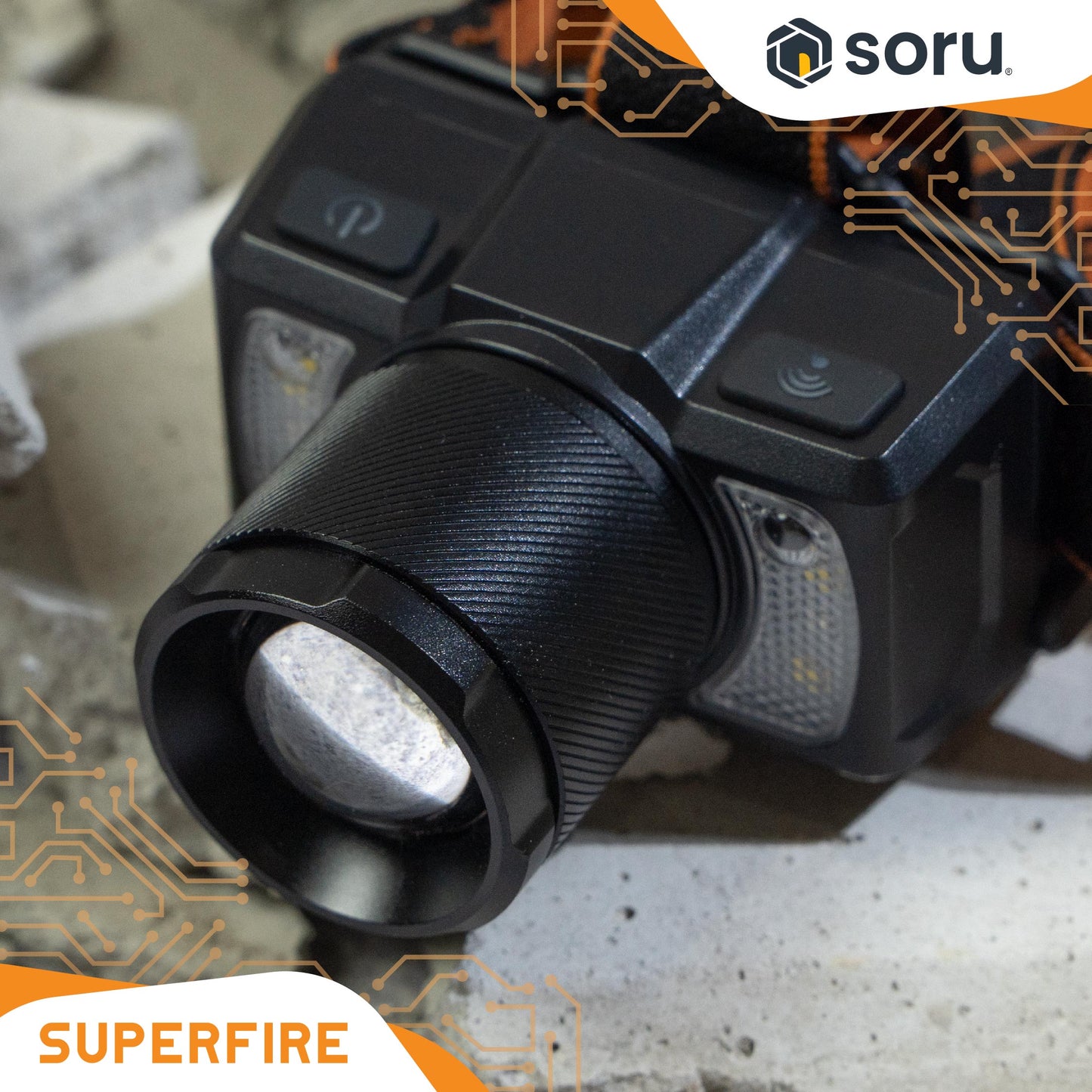 SUPERFIRE Lampu Kepala Senter Kepala Headlamp Outdoor Waterproof 700 Lumens SFHL25