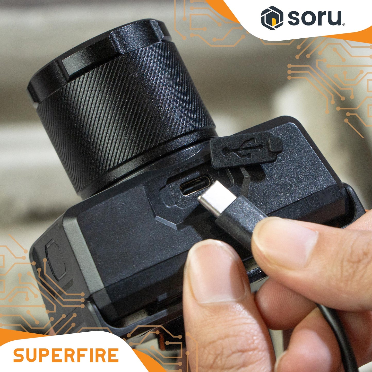 SUPERFIRE Lampu Kepala Senter Kepala Headlamp Outdoor Waterproof 700 Lumens SFHL25