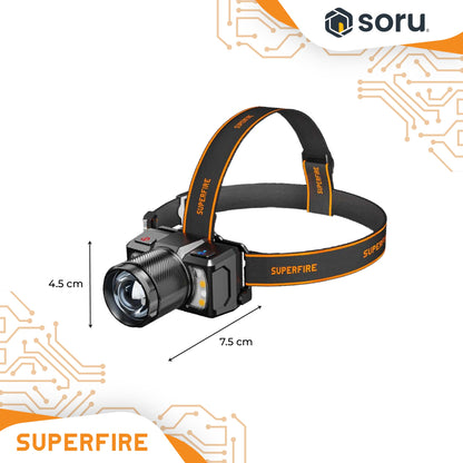 SUPERFIRE Lampu Kepala Senter Kepala Headlamp Outdoor Waterproof 700 Lumens SFHL25