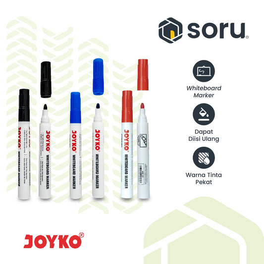 JOYKO Spidol Papan Tulis Whiteboard Marker Round Tip WM 28-30