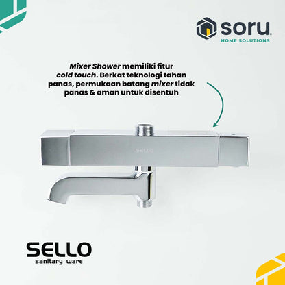 SELLO Set Shower Tiang Dengan Pengaturan Temperature Constant SL9825